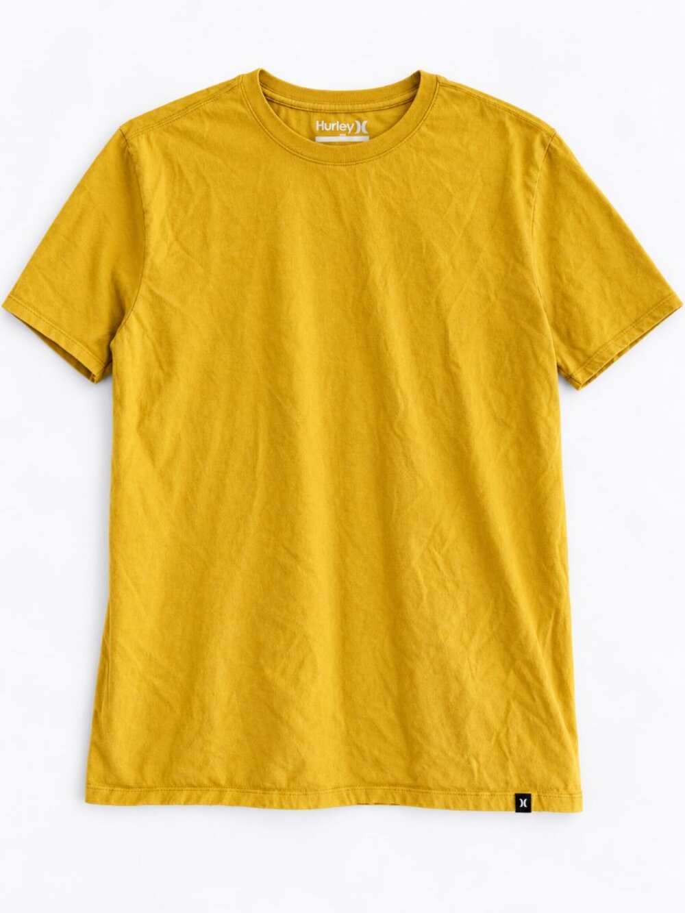 Hurley Men's Mustard Yellow Cotton Short Sleeve T-Shirt XL